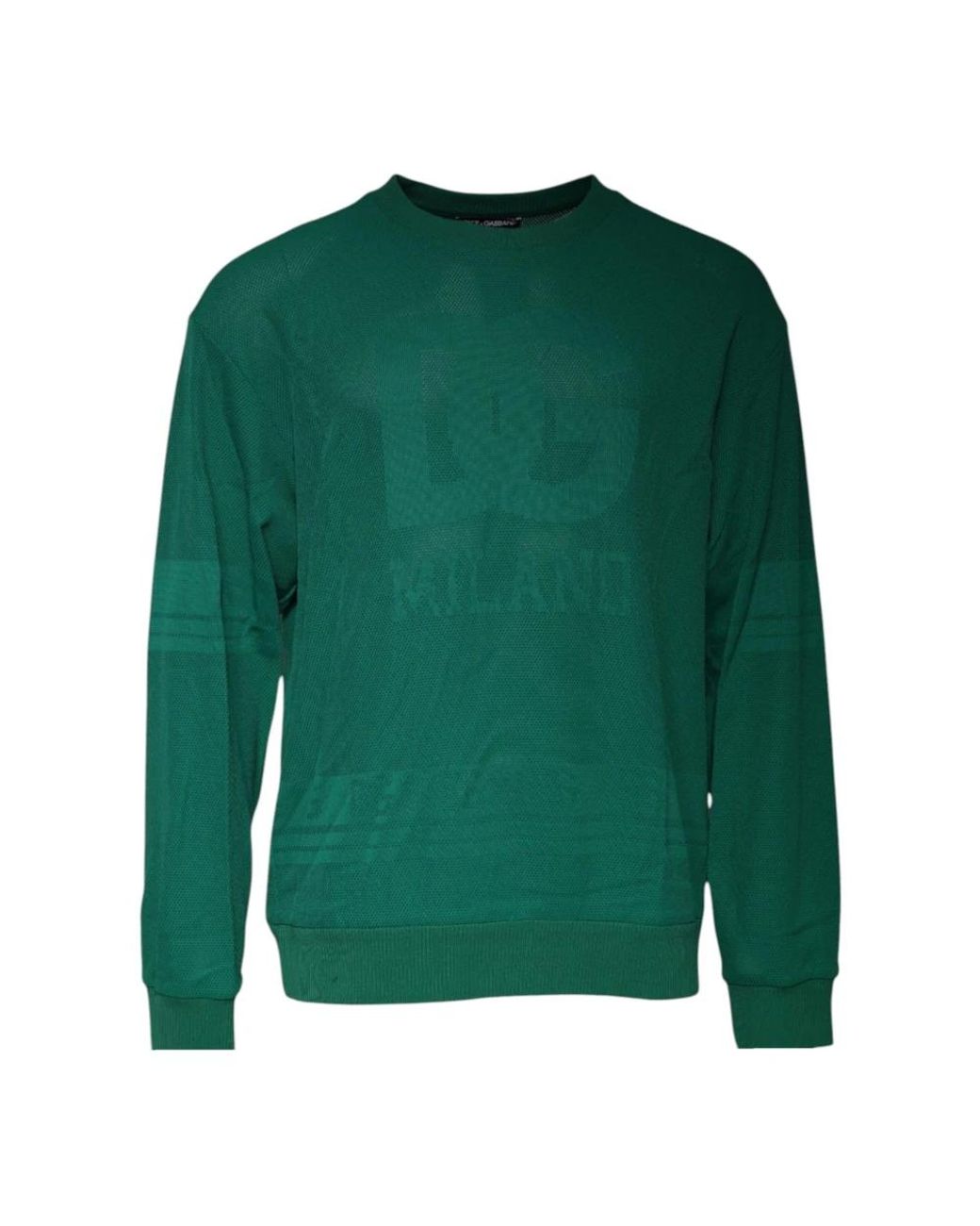 Dolce & Gabbana Green Round-Neck Knitwear for men