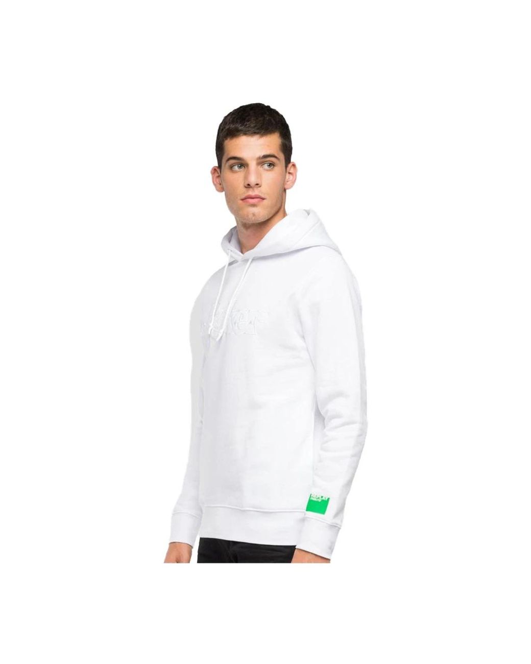 Replay White Hoodies for men