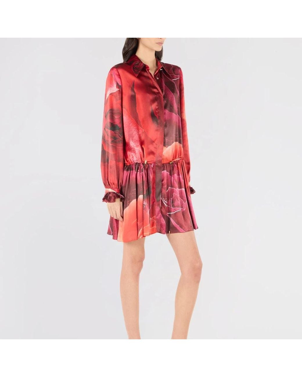Roberto Cavalli Red Shirt Dresses