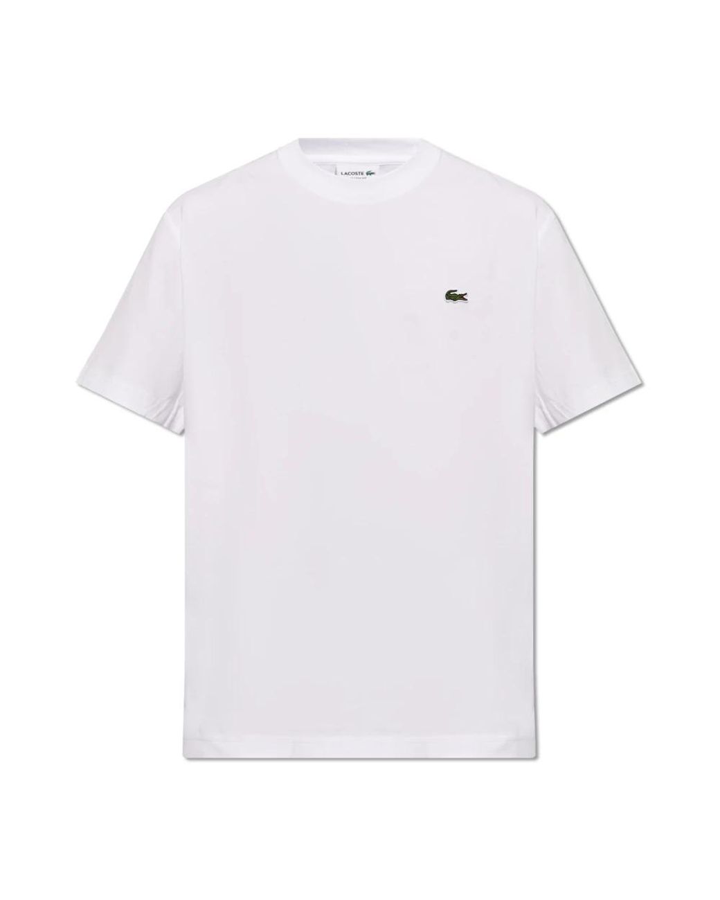 Lacoste Tops ,Wit ,Katoen Katoenen T-Shirt in het White voor heren
