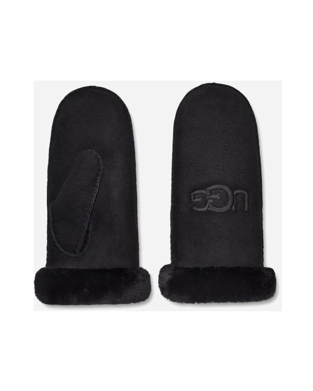 Ugg Black Strickhandschuhe aus shearling
