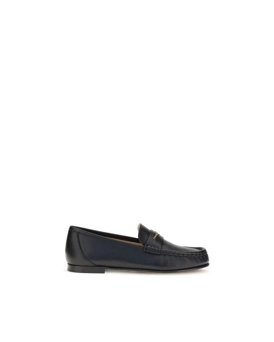 Chloé Blue Black Calf Leather Bos Taurus Slip