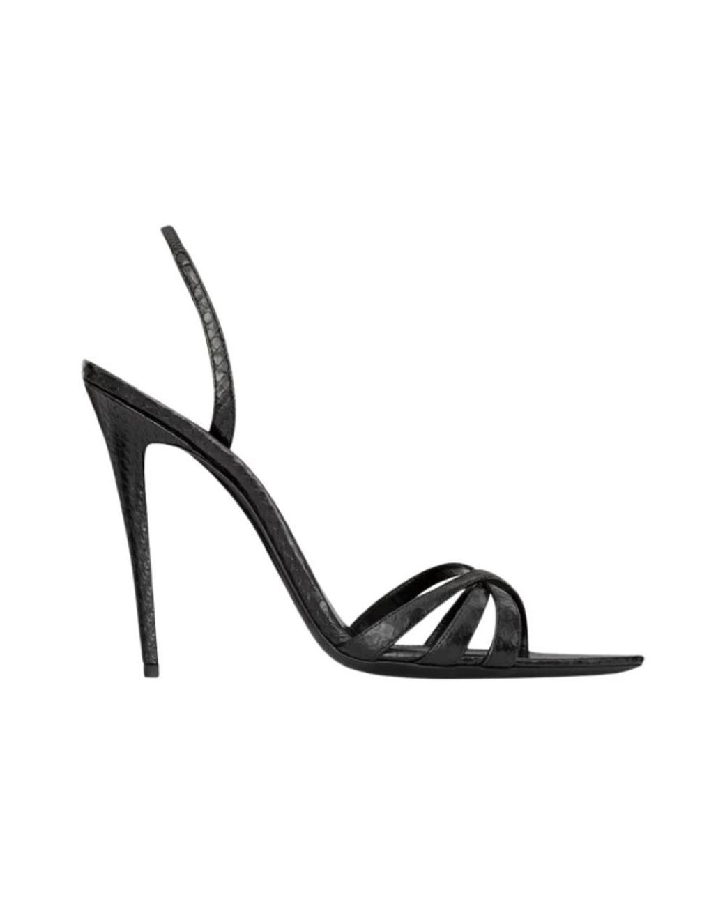 Saint Laurent Black High Heel Sandals