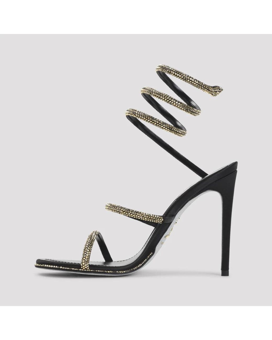 Rene Caovilla Black High Heel Sandals