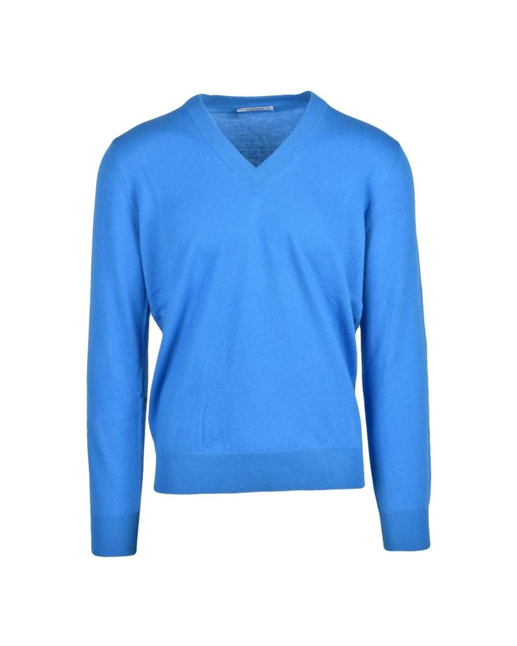 Kangra Blue V-Neck Knitwear for men
