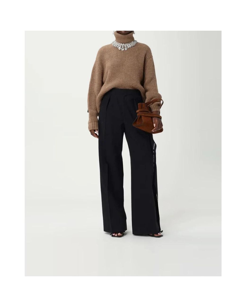 Moschino Black Wide Trousers