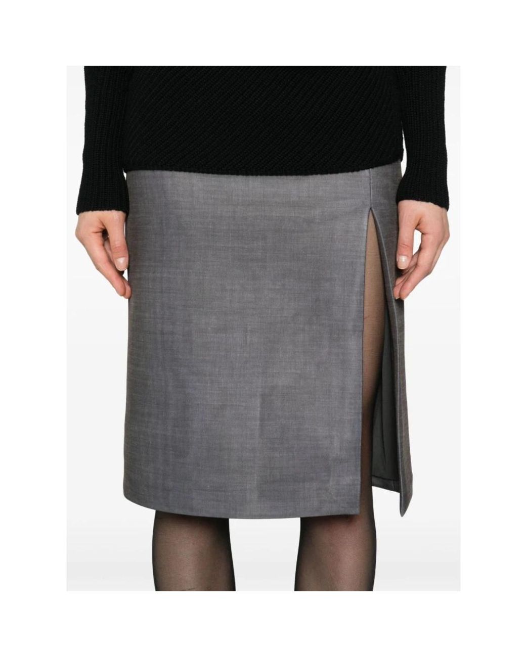 Philosophy Di Lorenzo Serafini Gray Midi Skirts