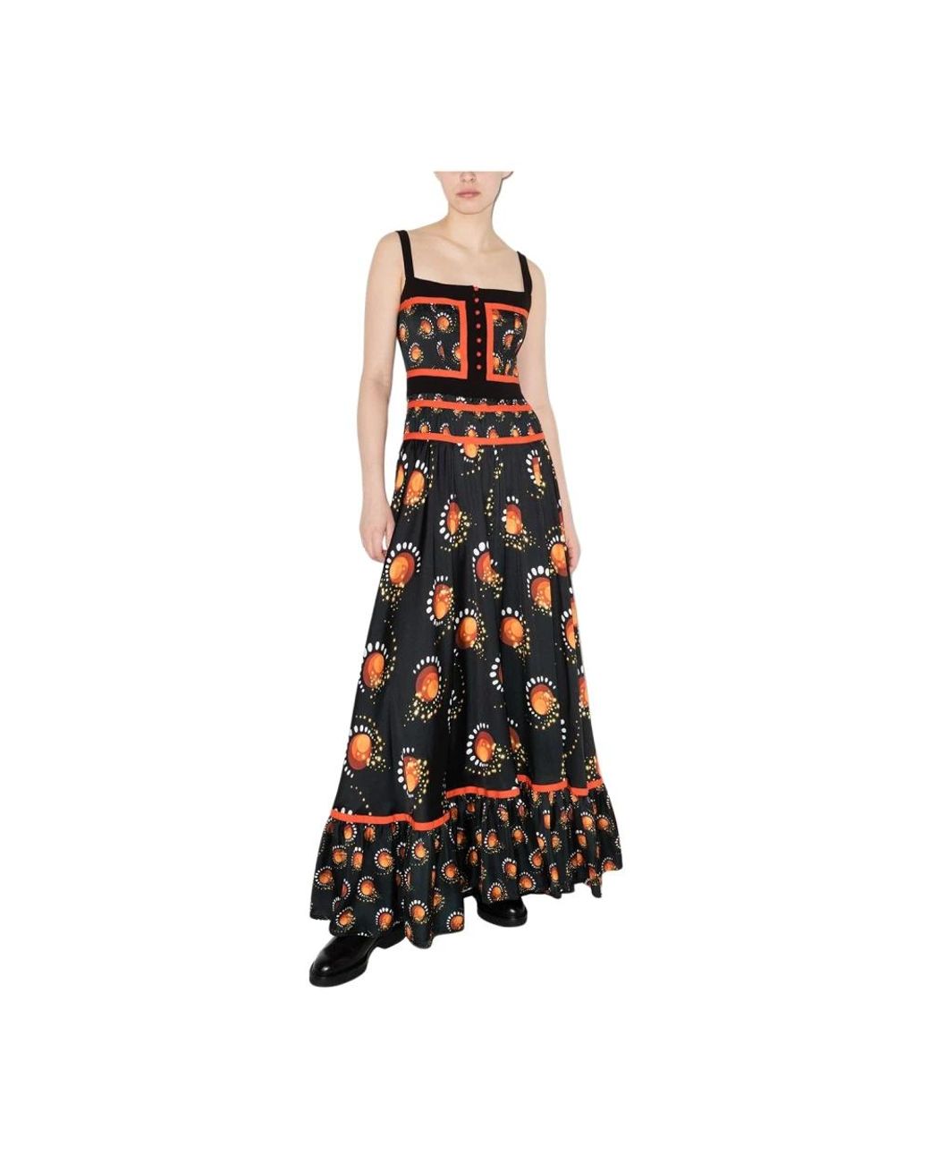 Rabanne Kleedjes ,Zwart ,Leer Maxi Jurk in het Black