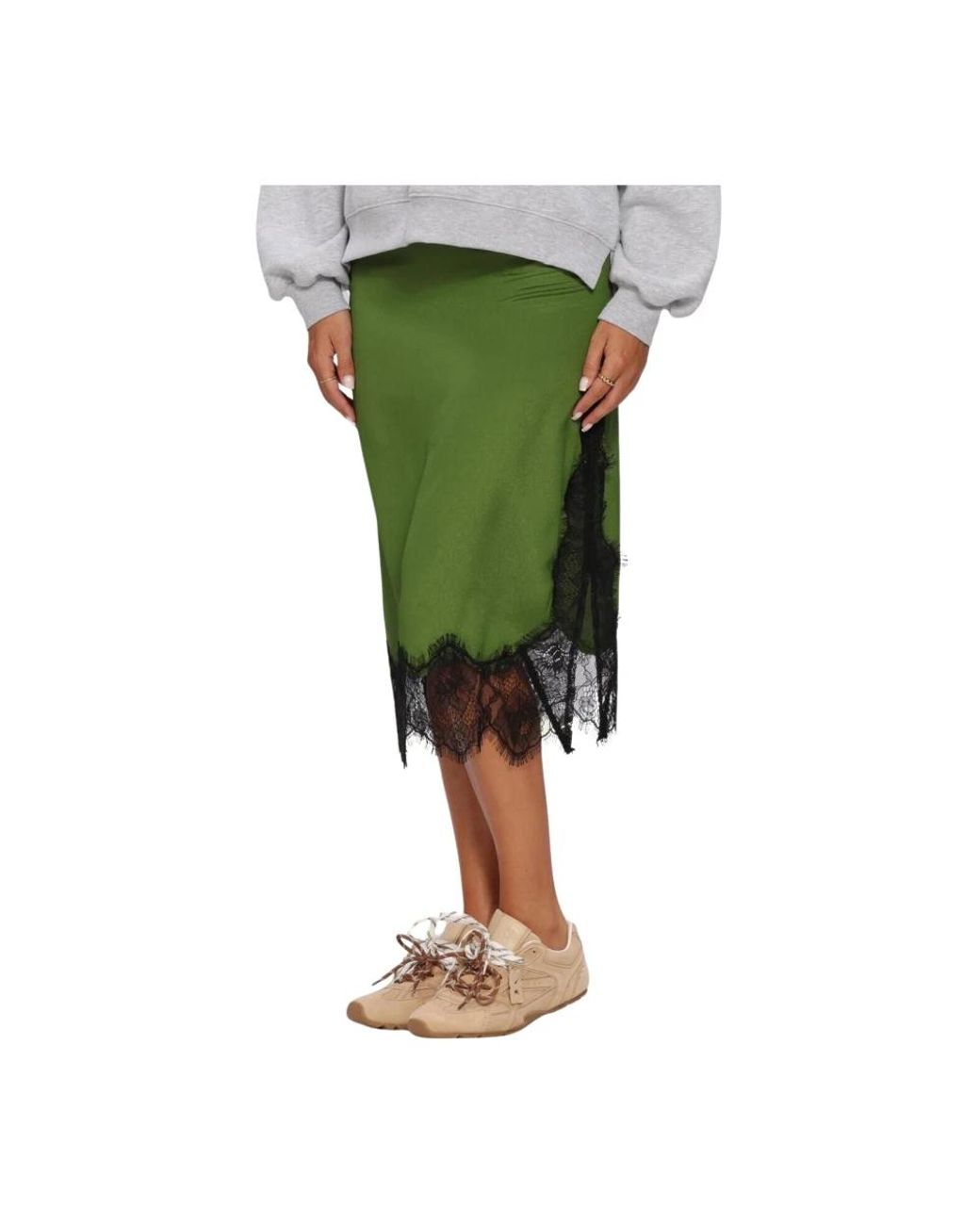 Modström Rokken ,Groen ,Polyester Birkmd Rok in het Green