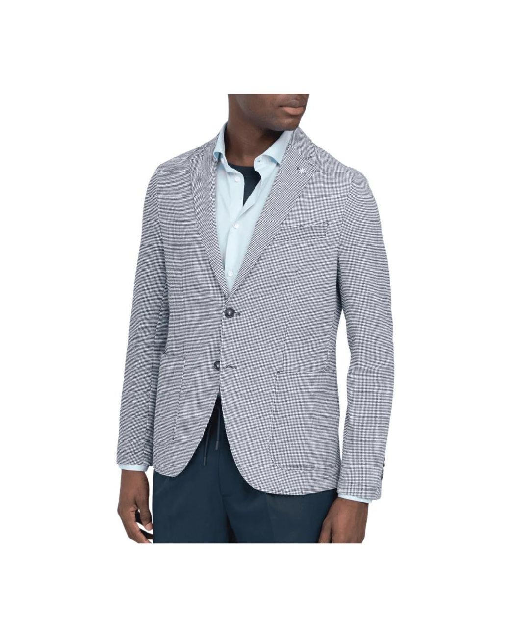 Manuel Ritz Jassen ,Grijs Jack Americana Stijl in het Blue voor heren