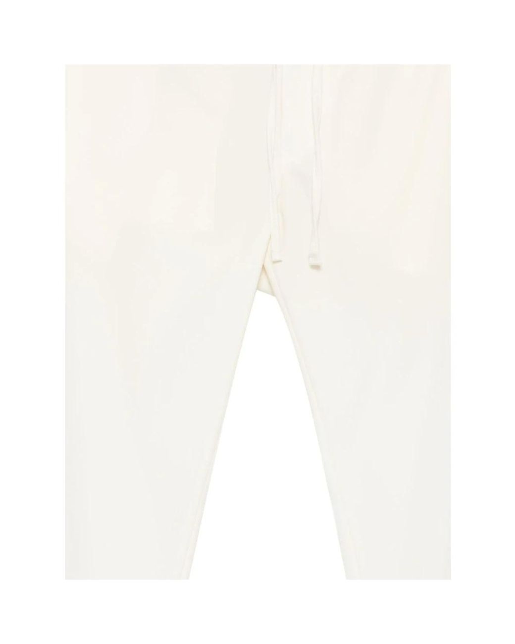 Michael Coal White Straight Trousers for men