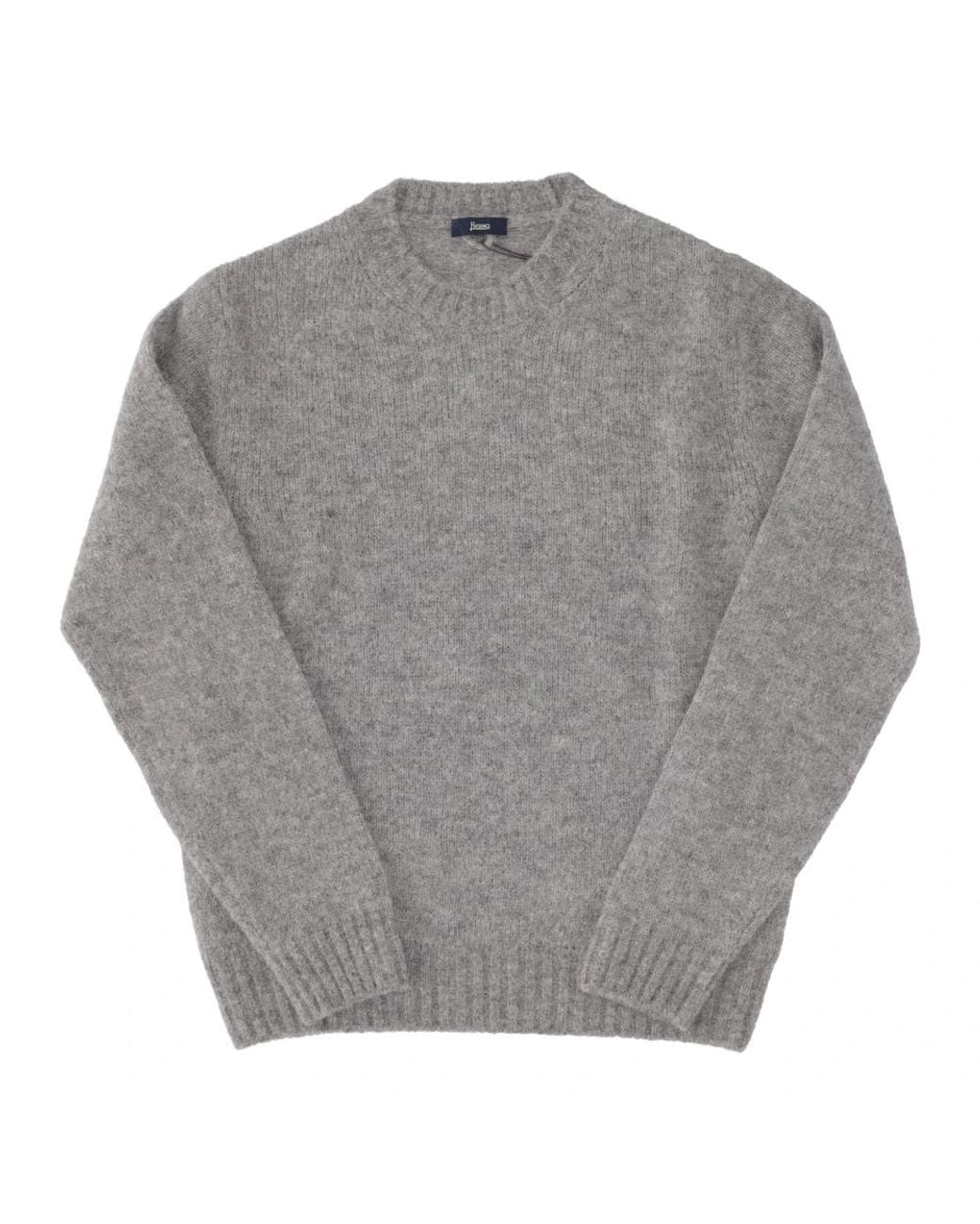 Herno Gray Round-Neck Knitwear for men
