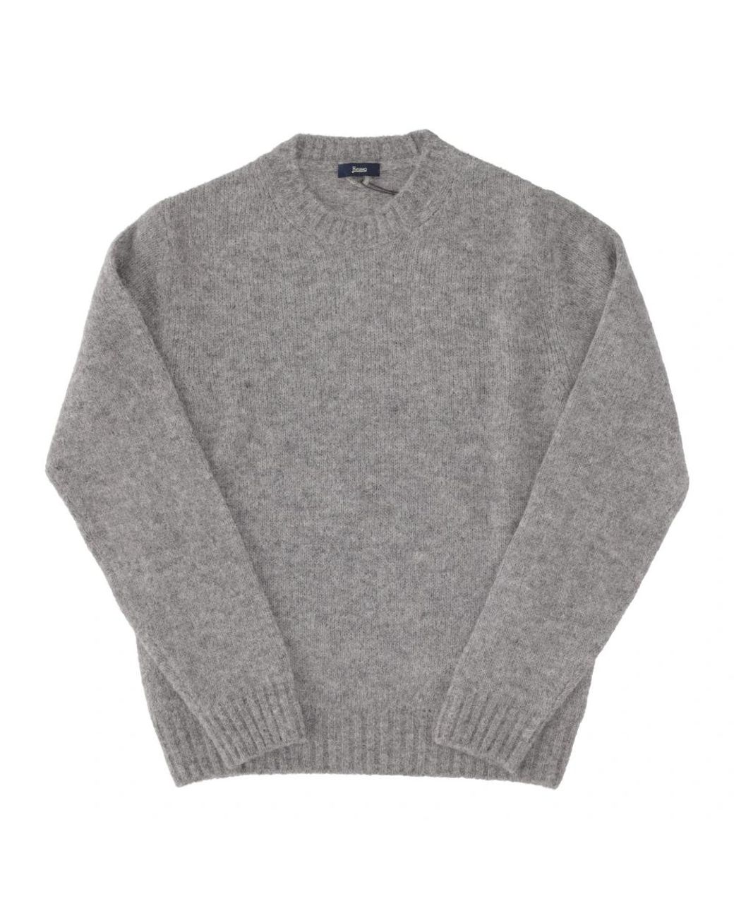 Herno Alpaca-Wol Trui Met Ronde Hals in het Gray voor heren