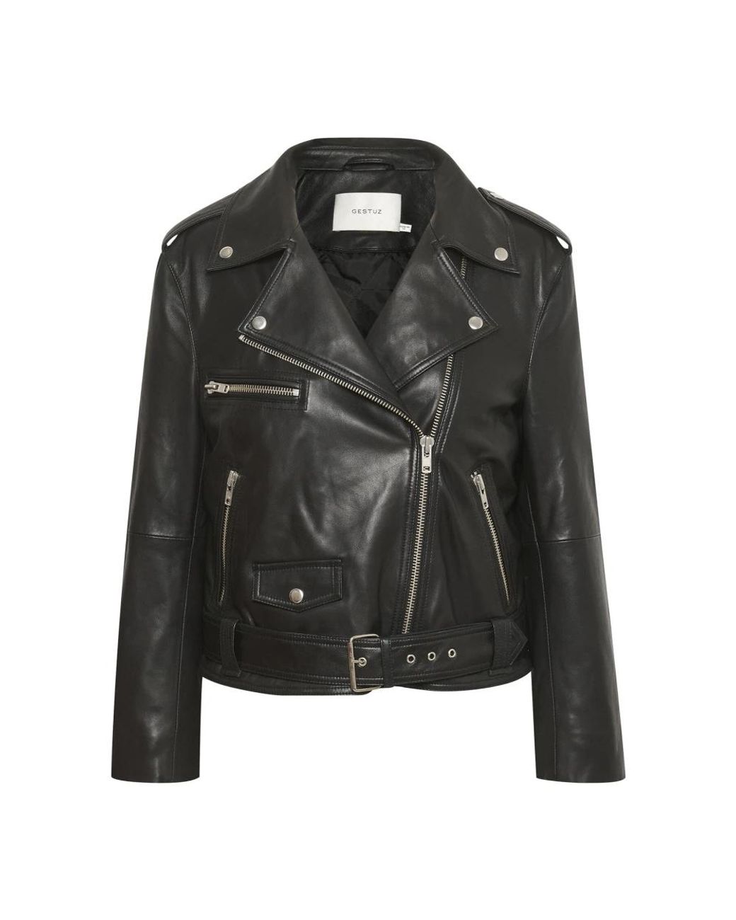 Gestuz Black Leather Jackets