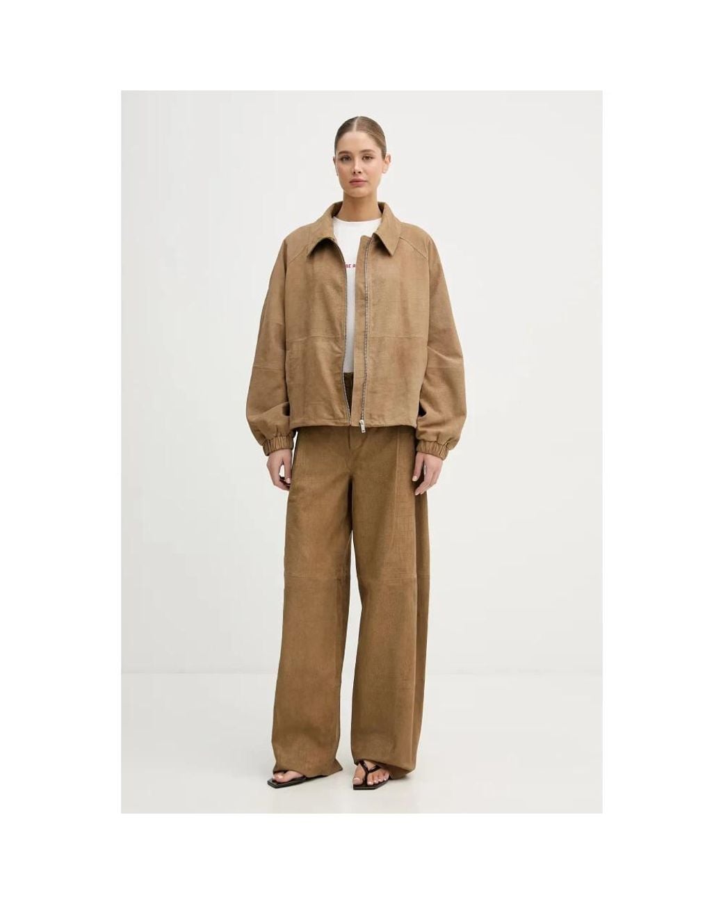 Gestuz Natural Leather Trousers