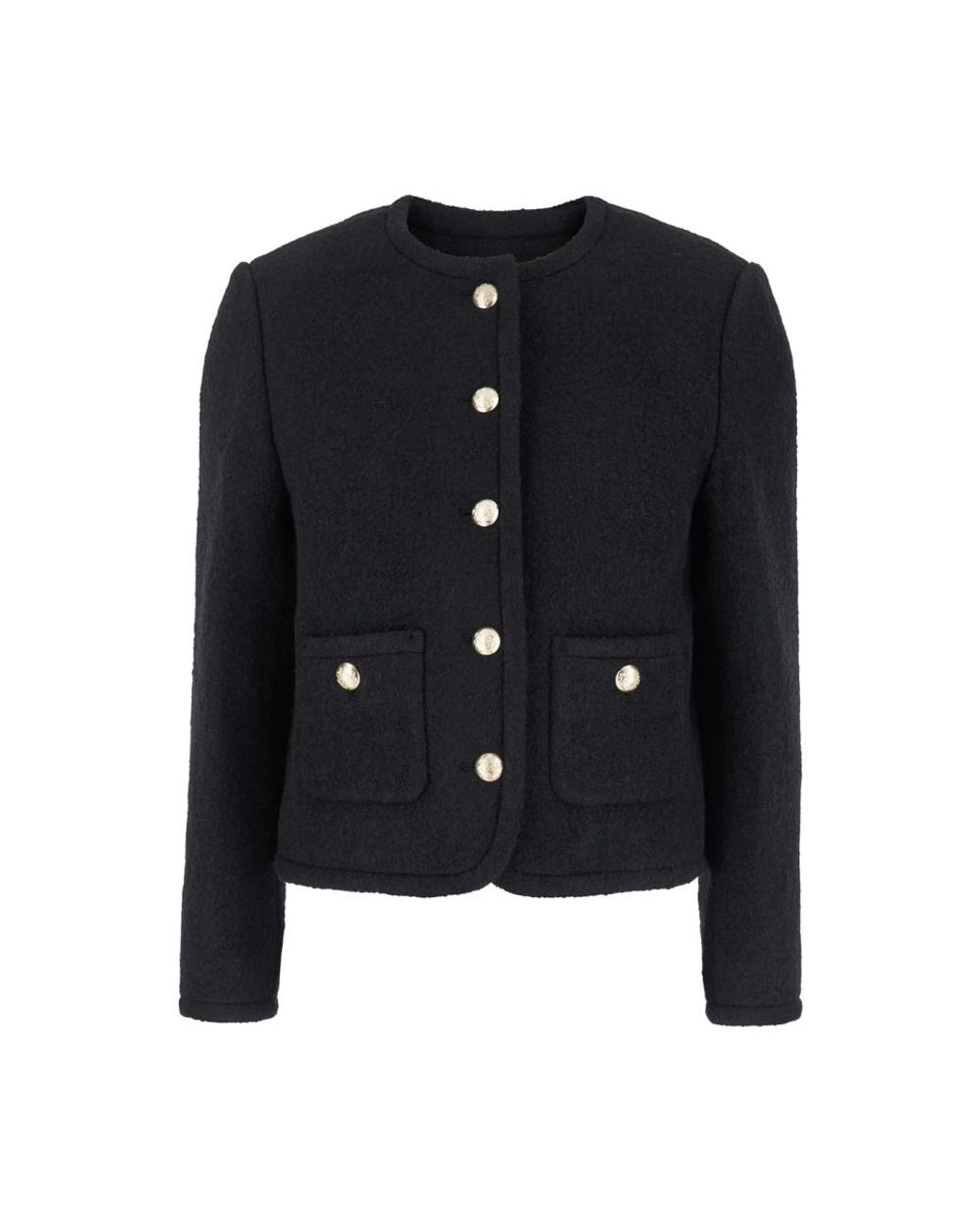 DUNST Jassen ,Zwart ,Tweed Klassieke Tweedjas in het Black