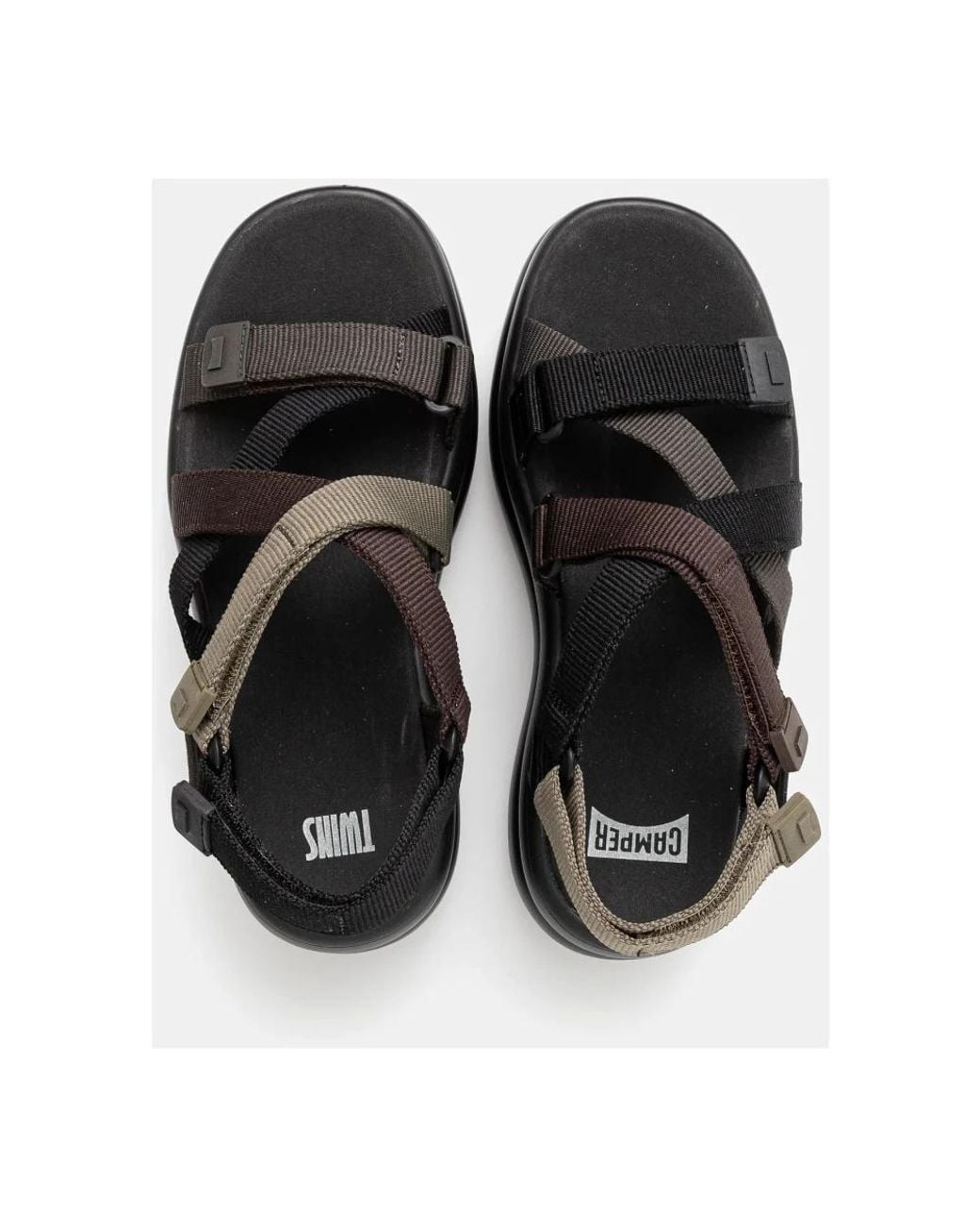 Flat Sandals Camper en coloris Black