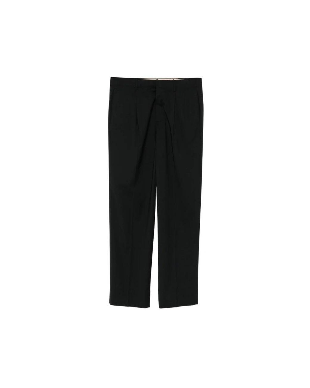 Incotex Black Straight Trousers for men