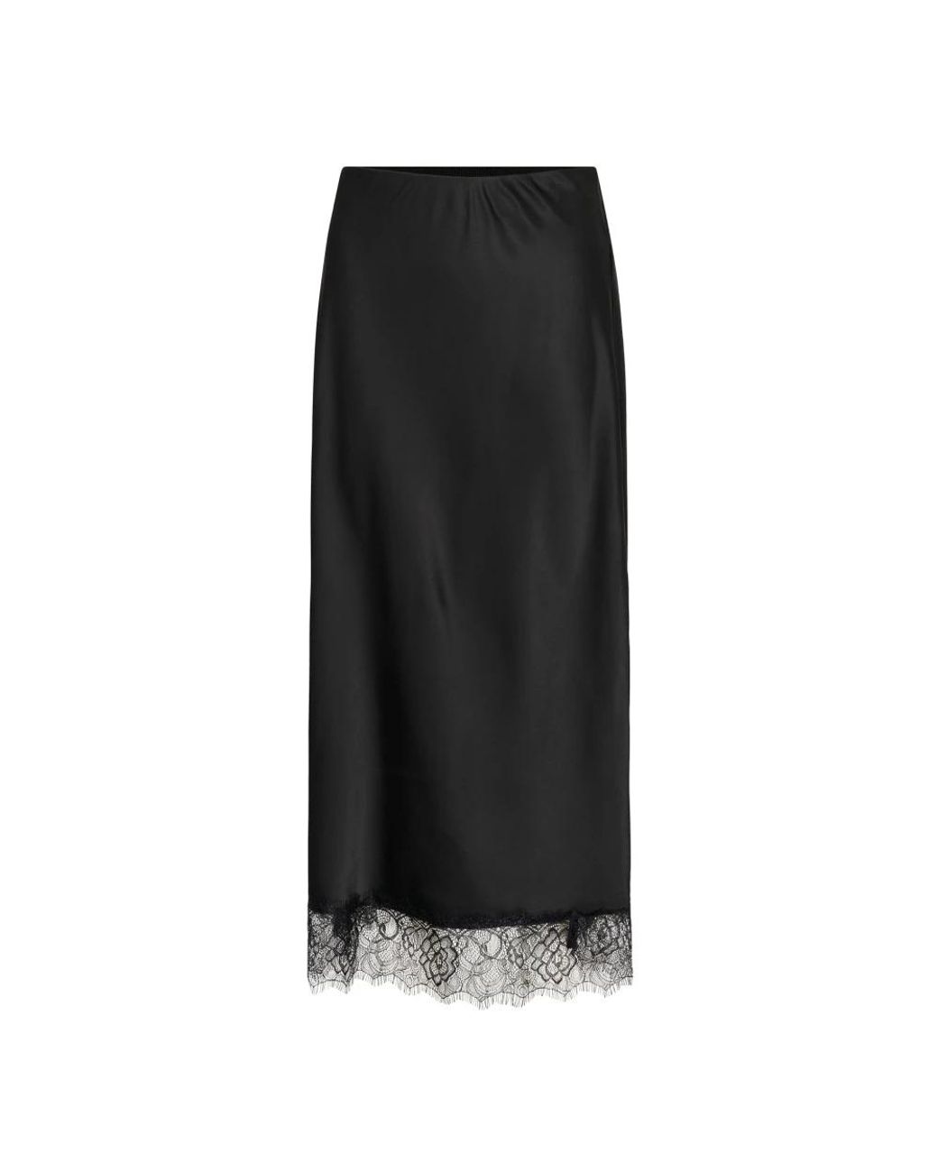 Midi Skirts Kaffe de color Black