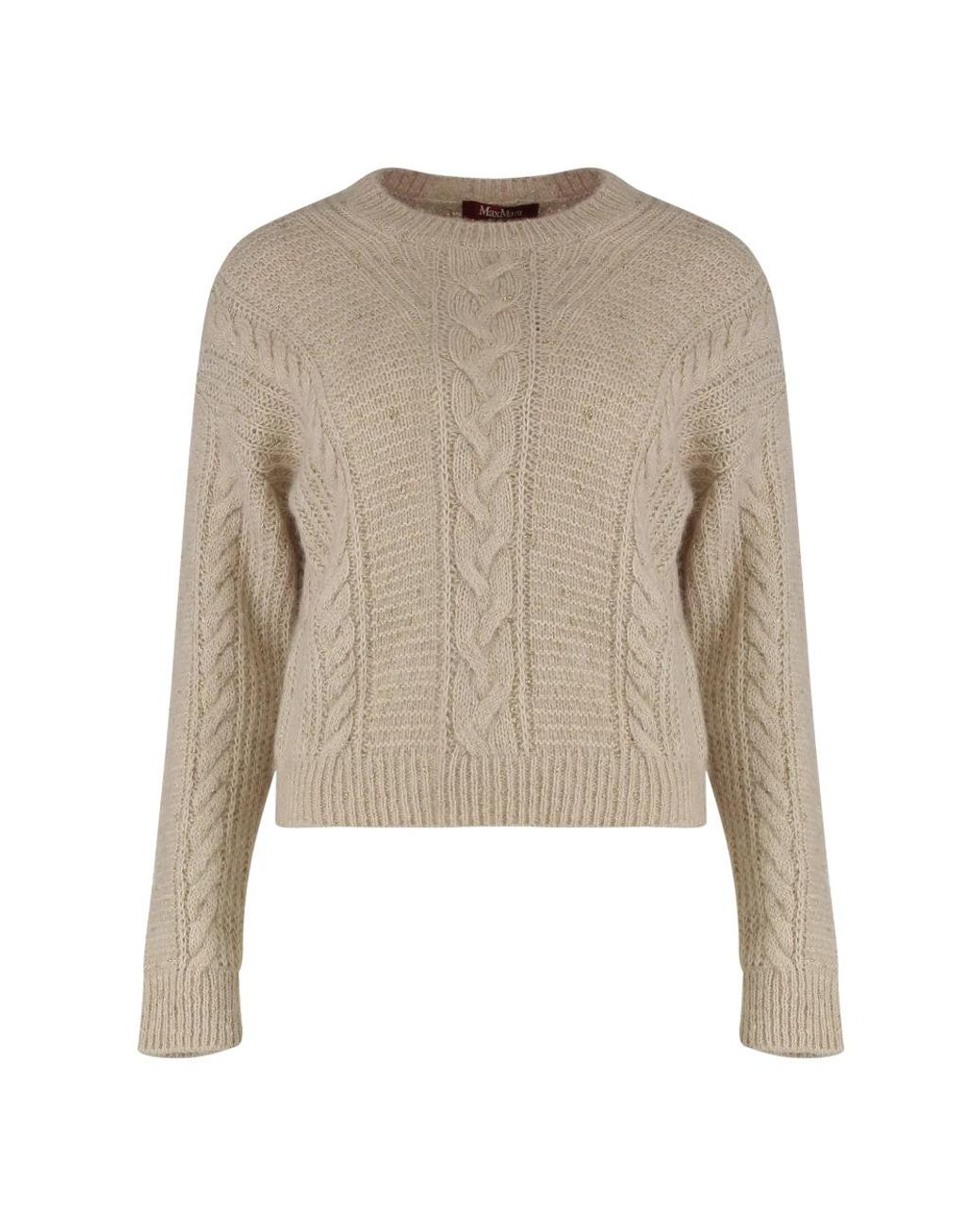 Max Mara Natural Round-Neck Knitwear
