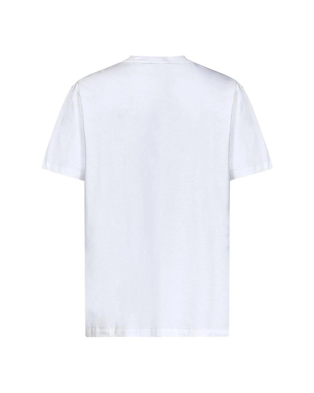 Saint Laurent White Boyfriend T-Shirt With Logo