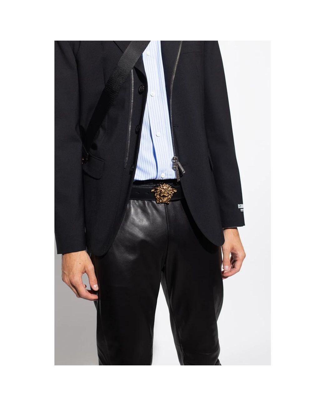 Belts Versace pour homme en coloris Black