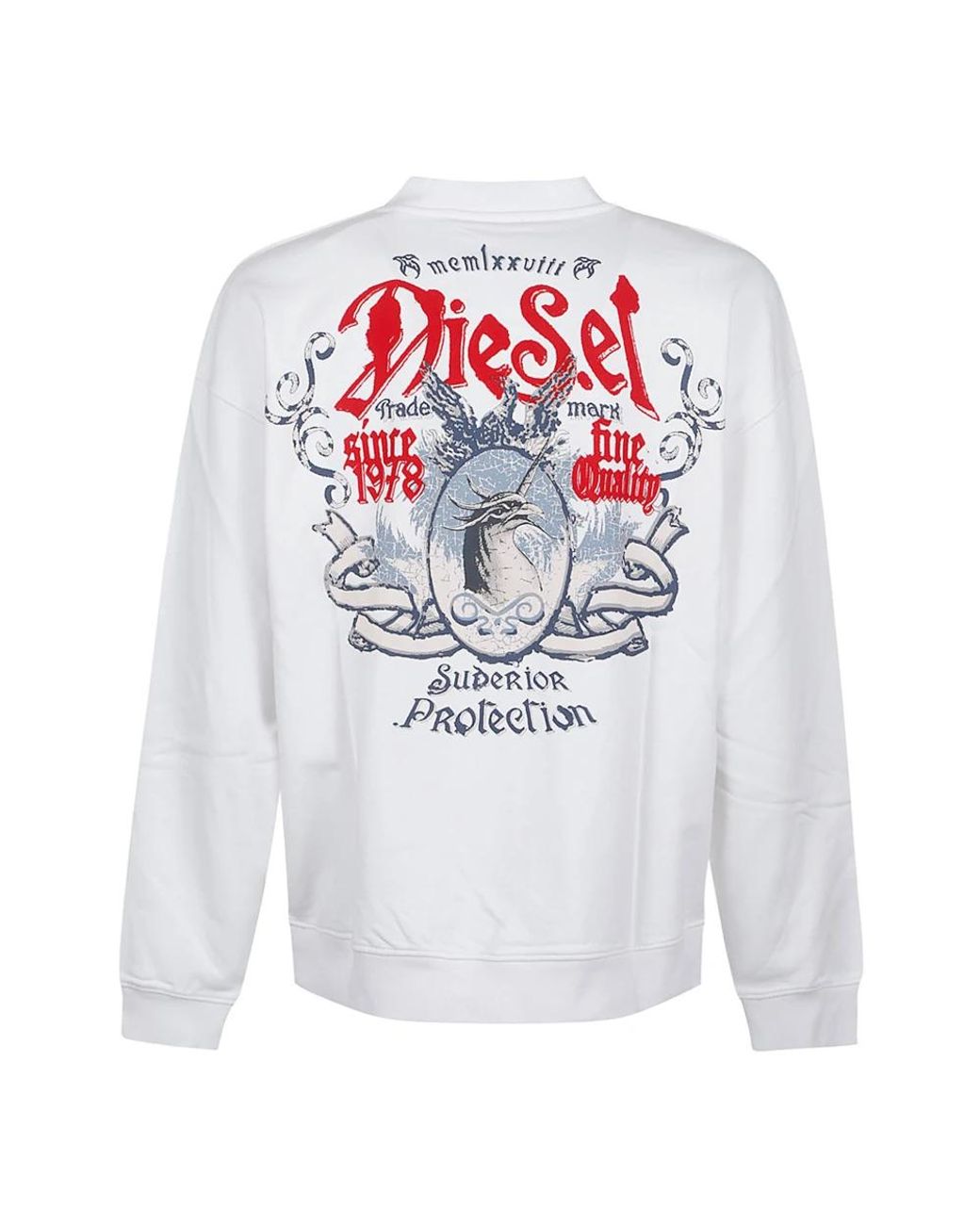 DIESEL White Sweatshirts for men