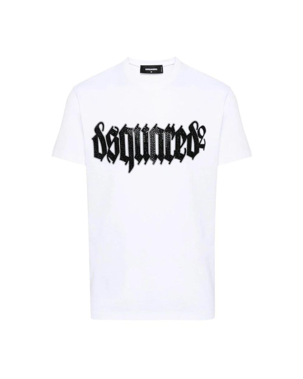 DSquared² Gothic Logo Katoenen T-Shirt in het White voor heren