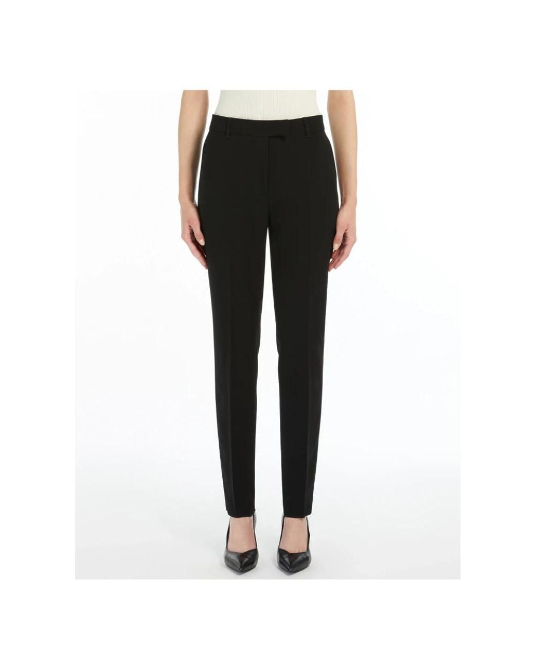 Max Mara Black Slim-Fit Trousers