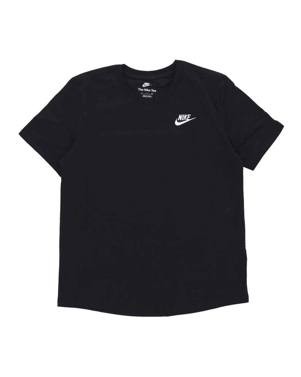 Nike Fitness ,Zwart ,Katoen Sportswear Club T-Shirt Korte Mouw in het Black