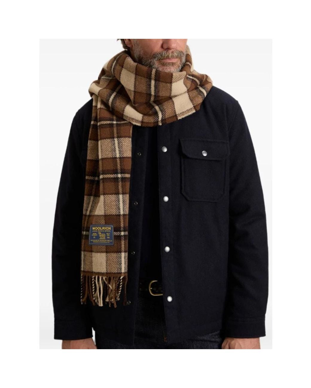 Woolrich Brown Winter Scarves