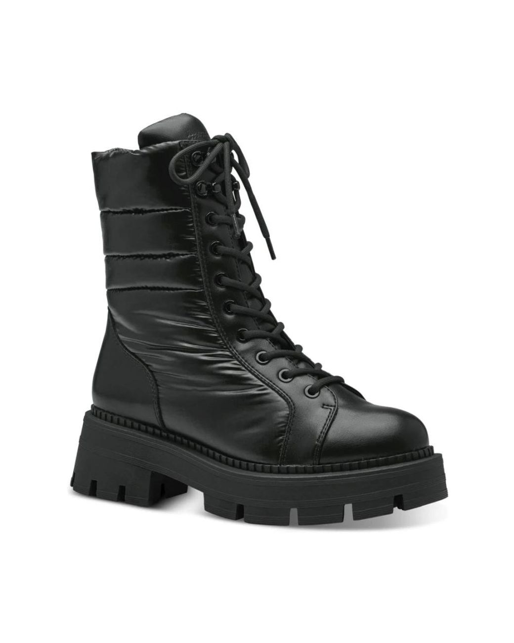Tamaris Black Lace-Up Boots