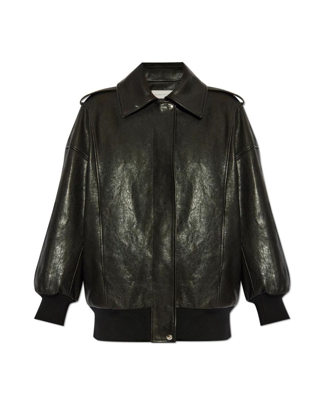 McQueen Black Leather Jackets