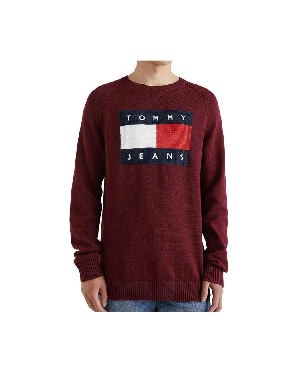 Tommy Hilfiger Red Round-Neck Knitwear for men