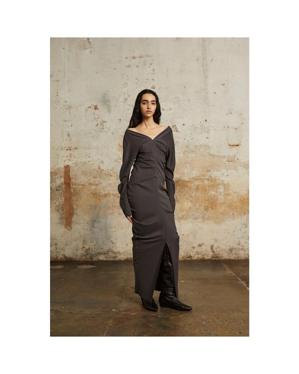 Cortana Gray Maxi Skirts