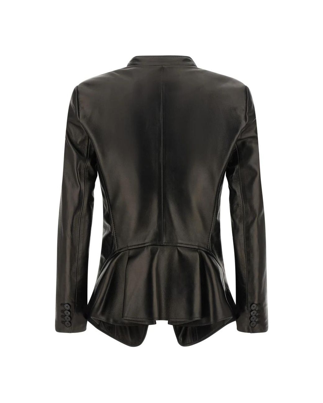 McQueen Black Leather Jackets