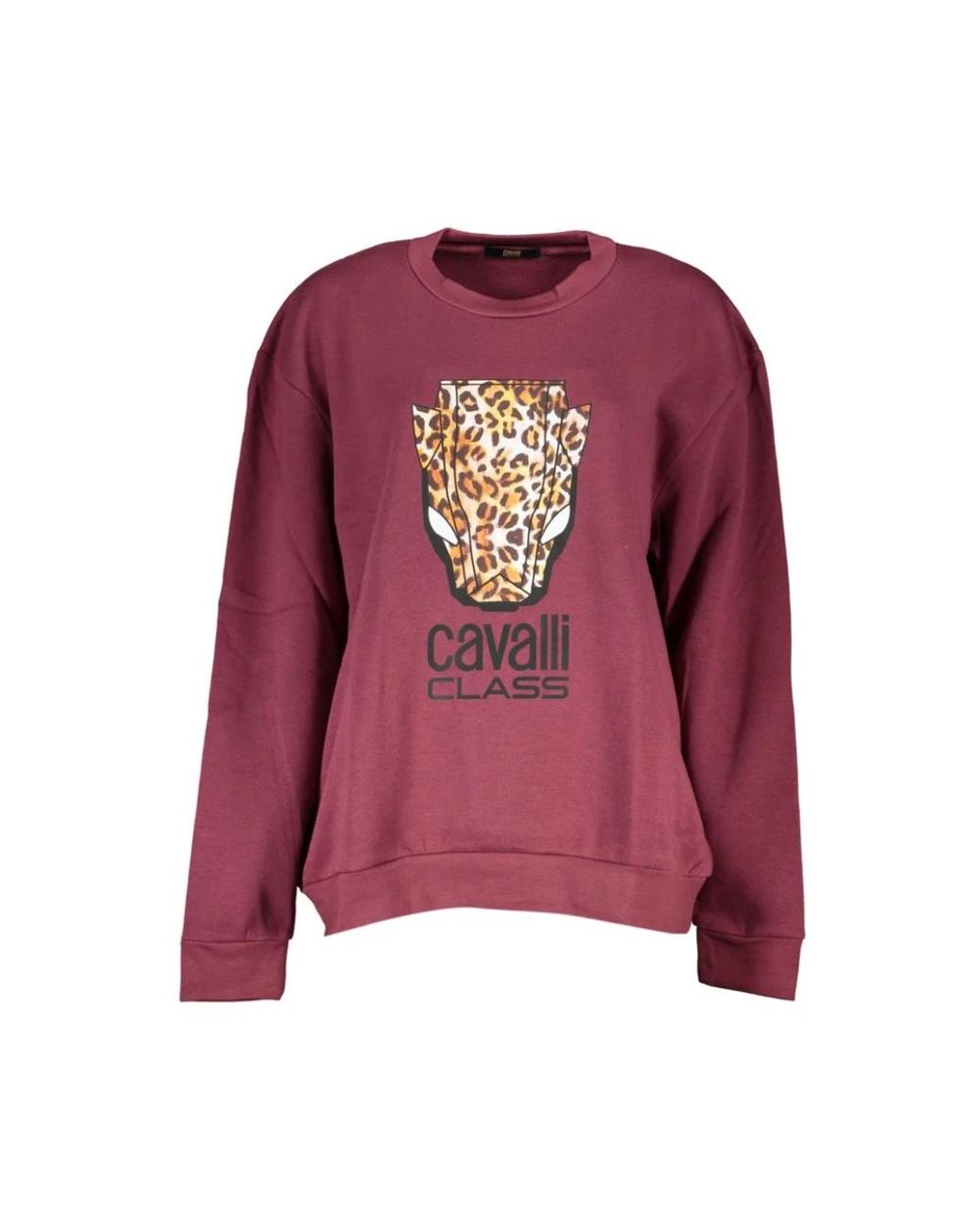Roberto Cavalli Purple Polyester Sweatshirt