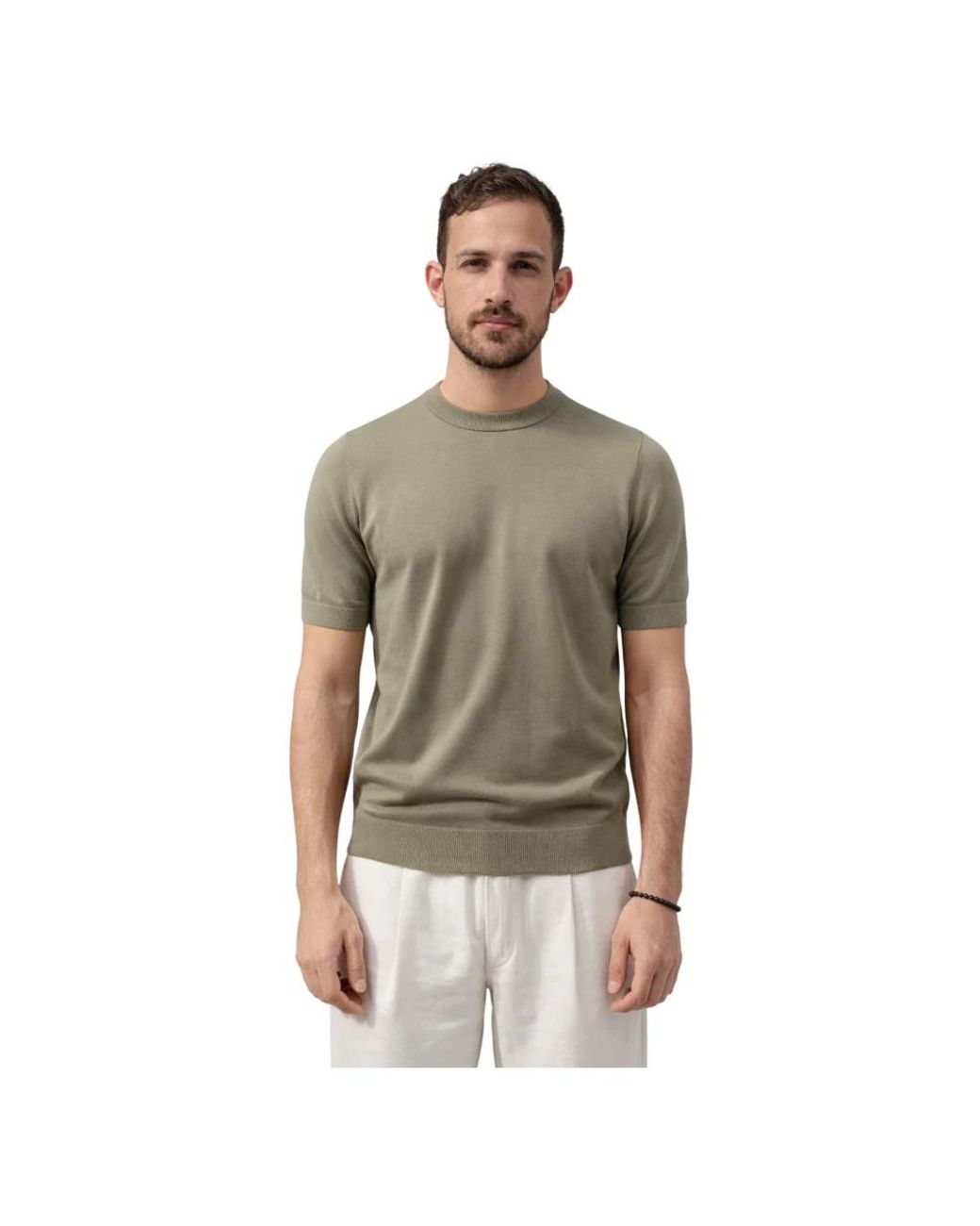 Gran Sasso Green Round-Neck Knitwear for men