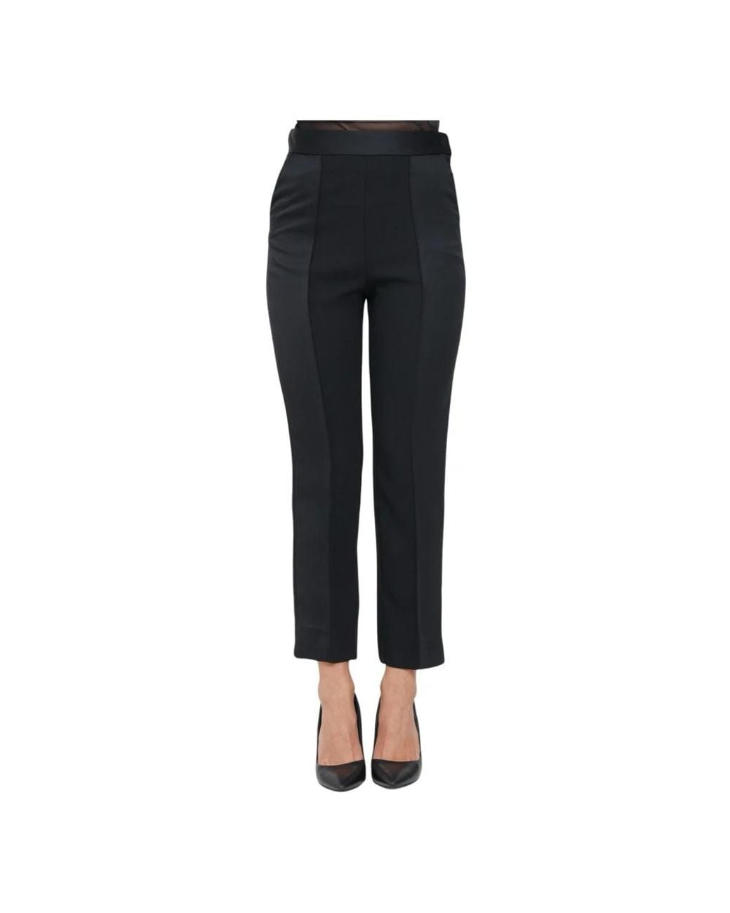SIMONA CORSELLINI Black Cropped Trousers
