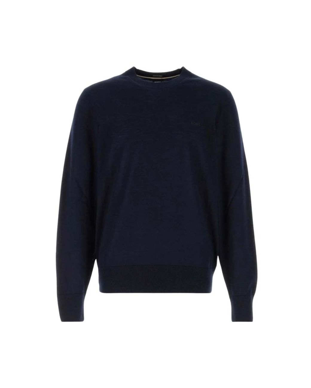 Boss Blue Round-Neck Knitwear for men