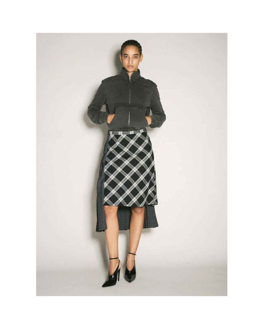 Balenciaga Black Midi Skirts