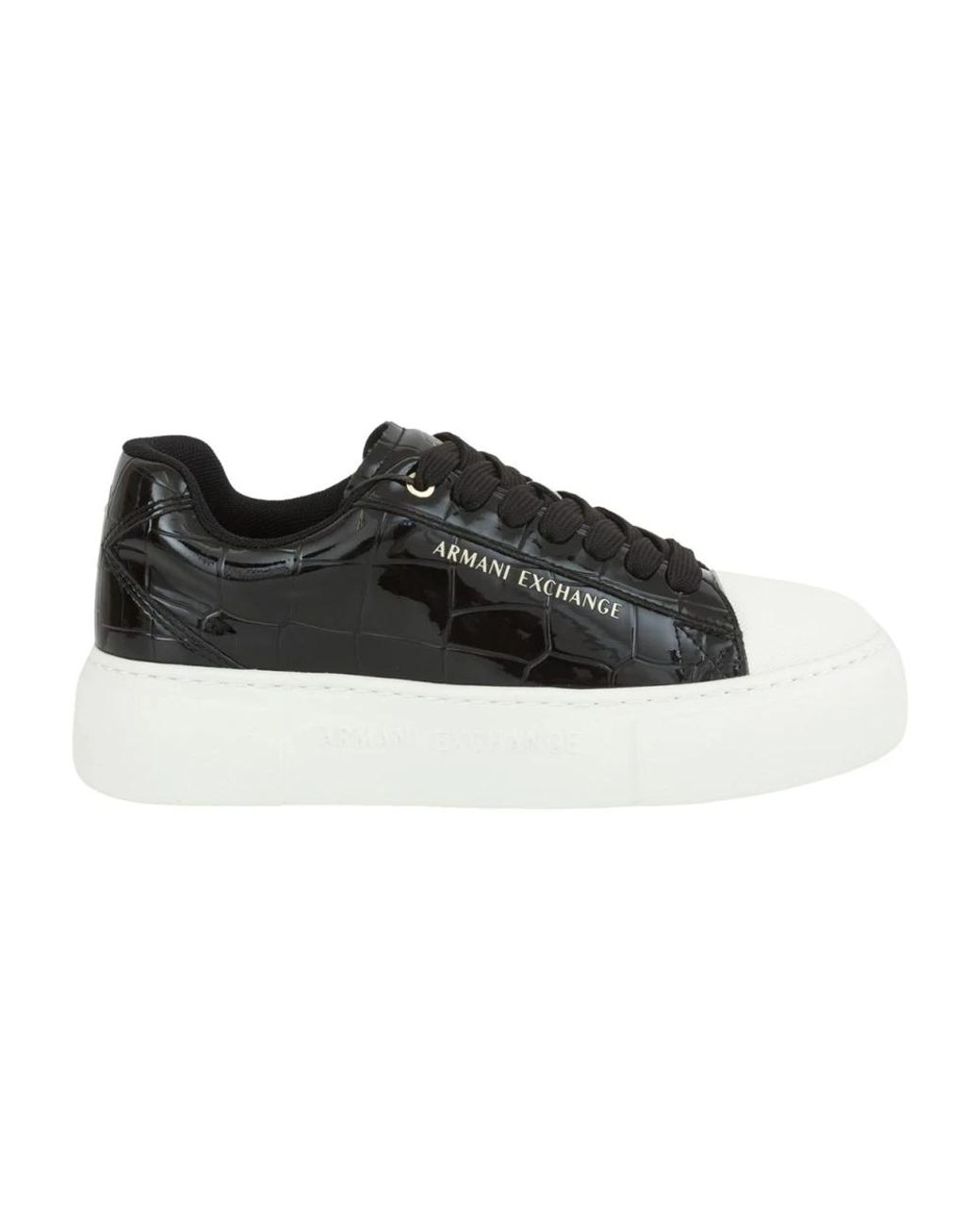 ARMANI EXCHANGE Schoenen ,Zwart ,Polyester Zwarte Sneaker 100% Polyester in het Black