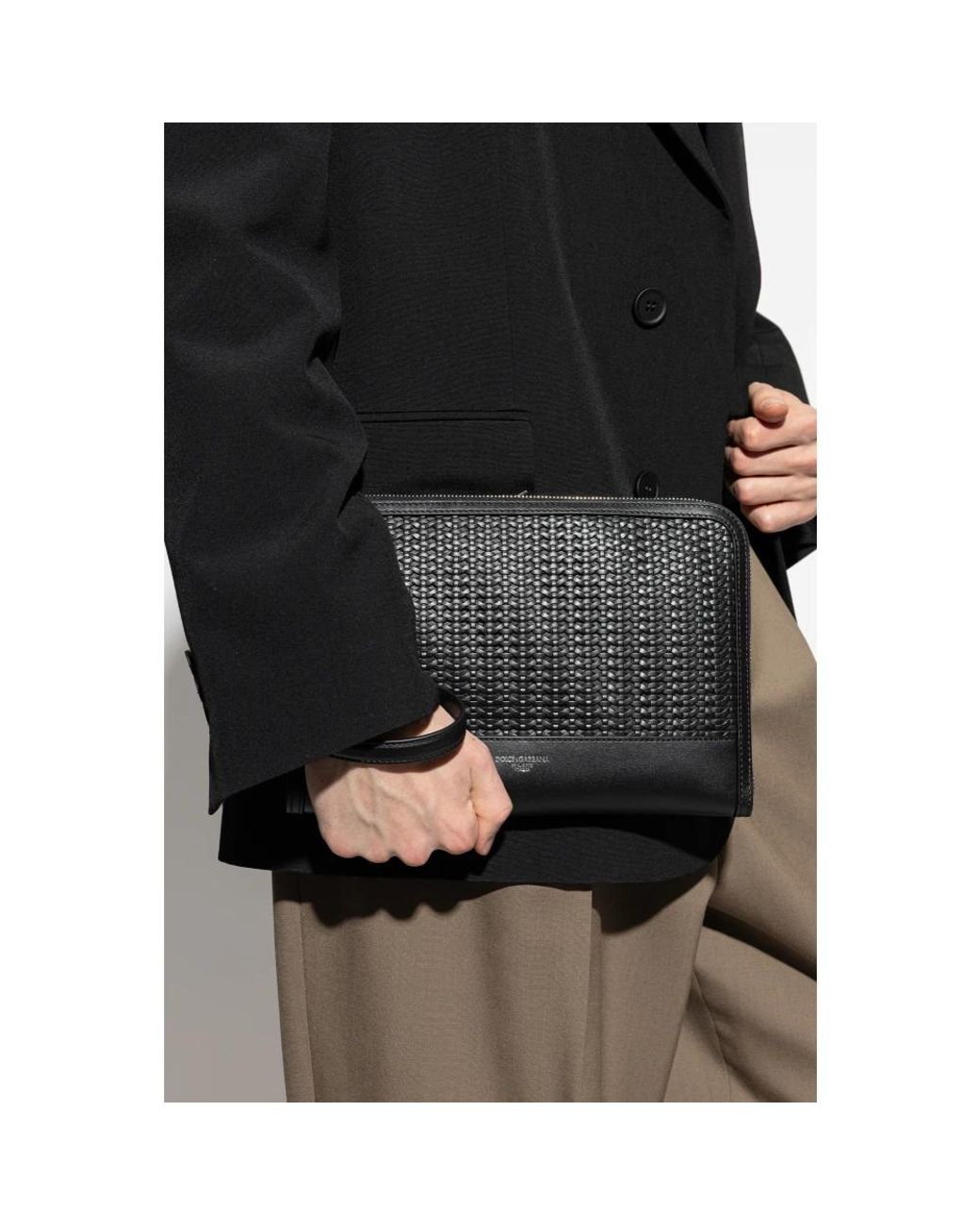 Dolce & Gabbana Black Clutches for men