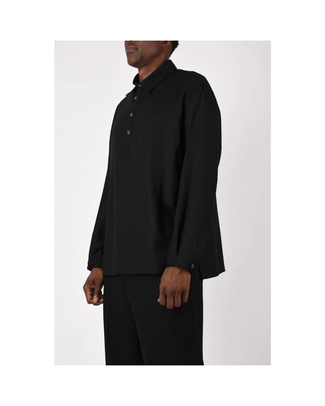 Nine:inthe:morning Black Polo Shirts for men