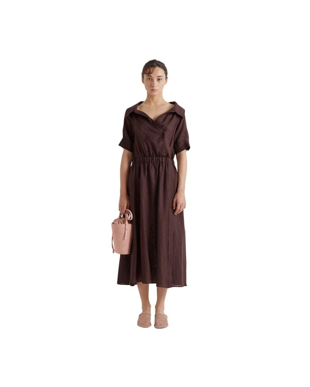 MEIMEIJ Brown Shirt Dresses