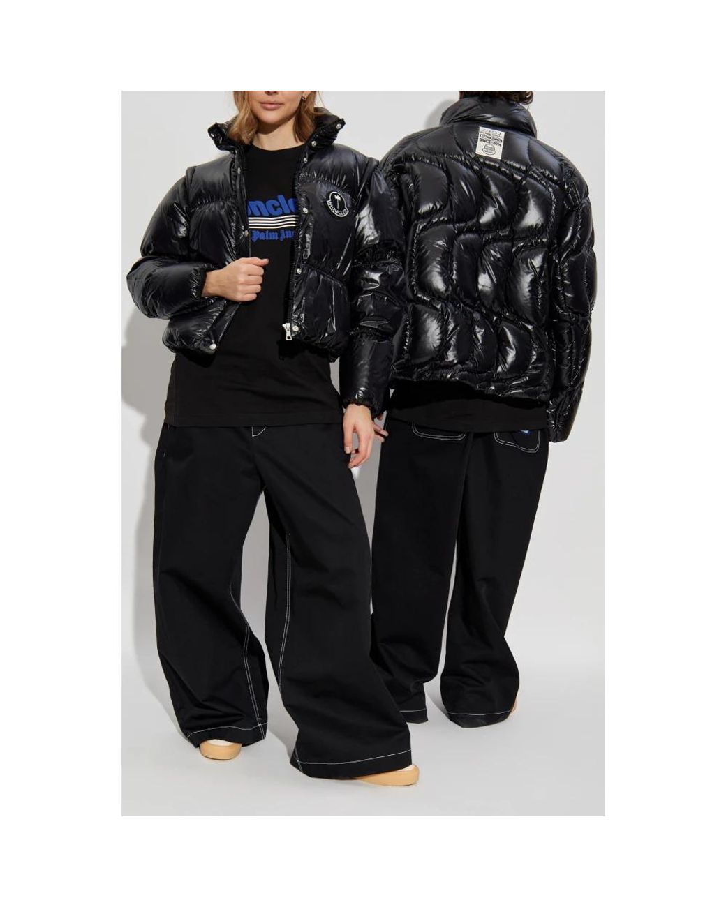 Moncler Black Wide Trousers for men