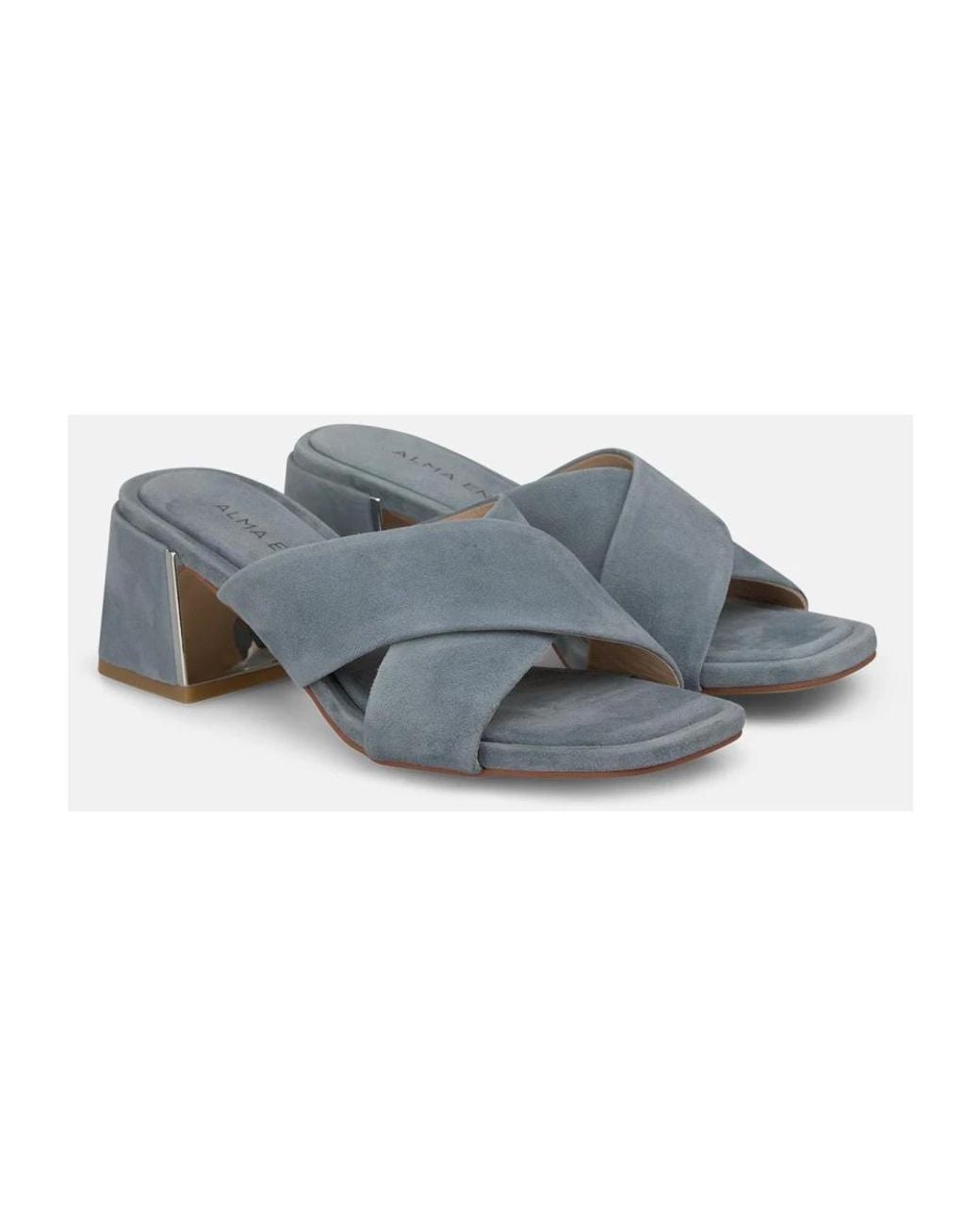 Alma En Pena. Gray Heeled Mules