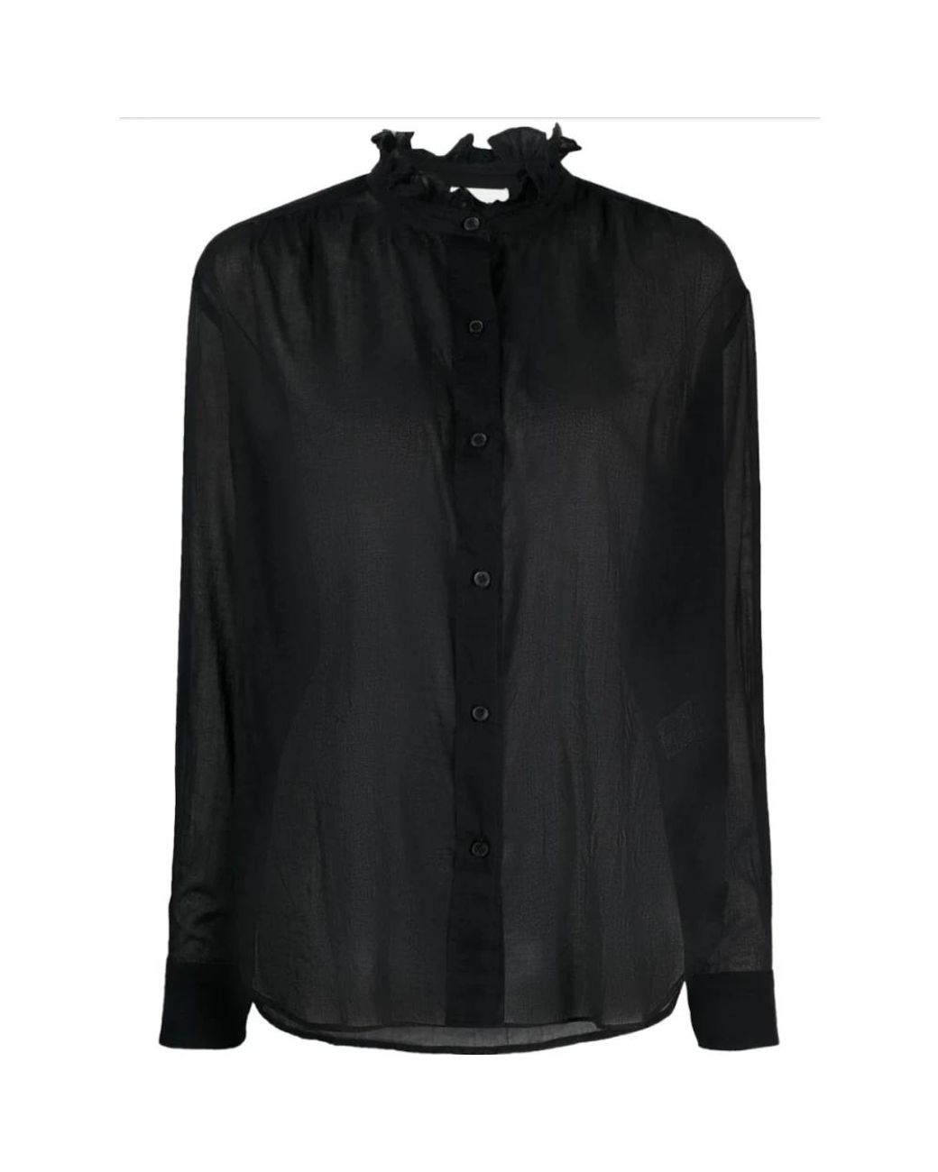 Isabel Marant Overhemden ,Zwart ,Zwart Gamble Top in het Black