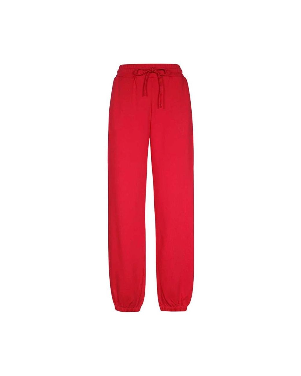 MSGM Broeken ,Rood ,Katoen Bedrukte Katoenen Joggingbroek in het Red
