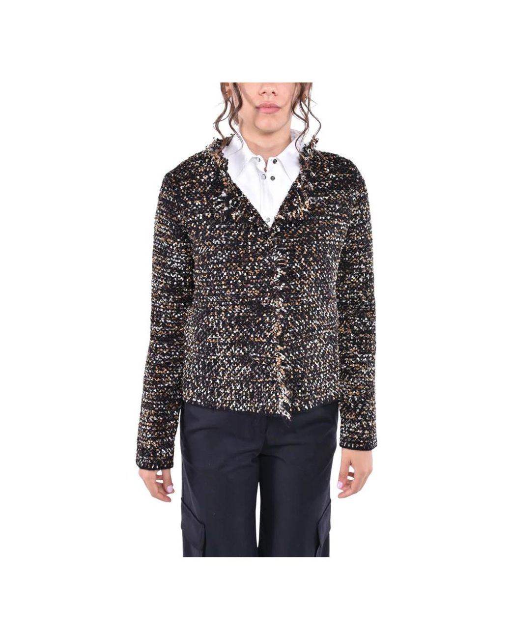 Kangra Truien & Vesten ,Zwart ,Wol Wollen Gebreid Jack Zwart/Goud/Wit in het Black